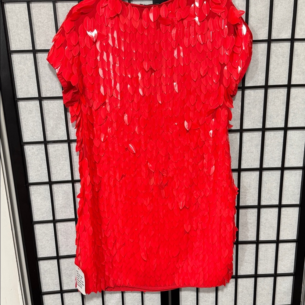 ✨❤️‍🔥ASOS DESIGN Feather Embellished Mini Dress – Red | Size 10 ✨ - Picture 11 of 13